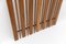 Walnut Slats Wall Coat Rack with Black Hooks, 1960s 7