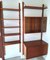 Danish Royal System Teak String Shelf with Showcase and Bar by Poul Cadovius, 1960s, Set of 3 2