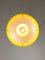 Lámpara colgante era espacial de vidrio acrílico amarillo, años 70, Imagen 4