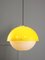 Lámpara colgante era espacial de vidrio acrílico amarillo, años 70, Imagen 5