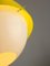 Lámpara colgante era espacial de vidrio acrílico amarillo, años 70, Imagen 10