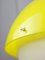 Lámpara colgante era espacial de vidrio acrílico amarillo, años 70, Imagen 8