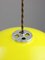 Lámpara colgante era espacial de vidrio acrílico amarillo, años 70, Imagen 7