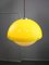 Lámpara colgante era espacial de vidrio acrílico amarillo, años 70, Imagen 6