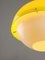 Lámpara colgante era espacial de vidrio acrílico amarillo, años 70, Imagen 2