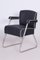 German Bauhaus Black Armchair in Leather, 1930s 4