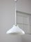 Lámpara colgante italiana Mid-Century de aluminio y vidrio, Imagen 1