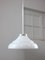 Lámpara colgante italiana Mid-Century de aluminio y vidrio, Imagen 2