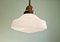 Large Art Deco Suspension in White Opaline Glass from Philips, 1930s 10