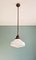 Large Art Deco Suspension in White Opaline Glass from Philips, 1930s 8