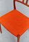 Vintage Orange Dining Chairs by Niels O. Møller for J.L. Møllers, Set of 4, Image 8