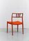 Vintage Orange Dining Chairs by Niels O. Møller for J.L. Møllers, Set of 4 4