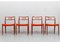 Vintage Orange Dining Chairs by Niels O. Møller for J.L. Møllers, Set of 4 1