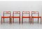 Vintage Orange Dining Chairs by Niels O. Møller for J.L. Møllers, Set of 4, Image 1