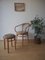 Wooden Chair and Stool, 1950s, Set of 2 1