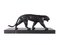 Max Le Verrier, Art Deco Style Black Panther Uganda Sculpture, 2022, Spelter & Marble 1