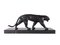 Max Le Verrier, Art Deco Style Black Panther Uganda Sculpture, 2022, Spelter & Marble, Image 1