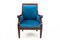 Vintage Biedermeier Blue Armchairs, 1880, Set of 2 3