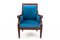Vintage Biedermeier Blue Armchairs, 1880, Set of 2, Image 3