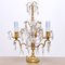 20th Century Girandole Gilt Bronze & Baccarat Crystal Pendant Table Lamp 2