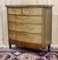 19th century Victorian Blond Mahogany Chest of Drawers with Glass knobs 8