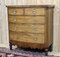 19th century Victorian Blond Mahogany Chest of Drawers with Glass knobs 4