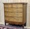 19th century Victorian Blond Mahogany Chest of Drawers with Glass knobs, Image 4