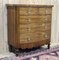 19th century Victorian Blond Mahogany Chest of Drawers with Glass knobs 16