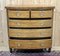 19th century Victorian Blond Mahogany Chest of Drawers with Glass knobs, Image 2