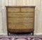 19th century Victorian Blond Mahogany Chest of Drawers with Glass knobs 1