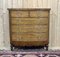 19th century Victorian Blond Mahogany Chest of Drawers with Glass knobs, Image 1