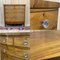 19th century Victorian Blond Mahogany Chest of Drawers with Glass knobs 3