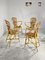 Summer Bamboo and Wicker Chairs by Adrien Audoux and Frida Minnet, 1950, Set of 4 1