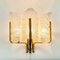 Large Scandinavian Glass & Brass Leaf Wall Light attributed to Carl Fagerlund for Orrefors, 1960s, Image 3