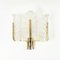 Large Scandinavian Glass & Brass Leaf Wall Light attributed to Carl Fagerlund for Orrefors, 1960s 1