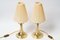 Art Deco Table Lamps with Fabric Shades, 1920s, Set of 2 2