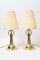 Art Deco Table Lamps with Fabric Shades, 1920s, Set of 2 4