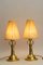 Art Deco Table Lamps with Fabric Shades, 1920s, Set of 2 5