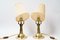 Art Deco Tischlampen mit Stoffschirmen, 1920er, 2er Set 3