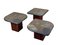 Brutal Coffee Tables with Mosaic by Paul Kingma for Kneip, 1980s, Set of 3 1