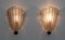 Modern Italian Murano Glass Textured Wall Sconces, 1980s, Set of 2 3