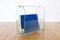 Glass Magazine Rack from Marais International, 1980s 2