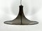 Large Mid-Century Brass and Curved Glass Esperia Ceiling Lamp Model Pagoda by Angelo Brotto for Esperia, 1960s, Image 7