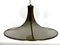 Large Mid-Century Brass and Curved Glass Esperia Ceiling Lamp Model Pagoda by Angelo Brotto for Esperia, 1960s, Image 6