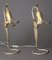 Hollywood Regency Table Lamps in the Form of a Golden Lily, 1980s, Set of 2 1
