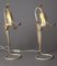 Hollywood Regency Tischlampen in Form einer Goldenen Lilie, 1980er, 2er Set 1