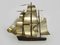 Vintage Decorative Boat with Brass Sails, 1960s 6