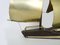 Vintage Decorative Boat with Brass Sails, 1960s 4