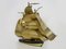 Vintage Decorative Boat with Brass Sails, 1960s 2