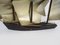 Vintage Decorative Boat with Brass Sails, 1960s 7